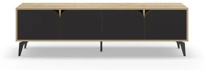 Image de CALICOSY - Meuble TV 4 portes avec pieds en métal L180 cm - FLORA