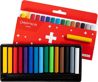 Produktbild von Caran Dache Caran d'Ache Neocolor i, Junior, L: 5 cm, Stärke 8,5 mm, verschiedene Farben, 15 Stück 1 Box