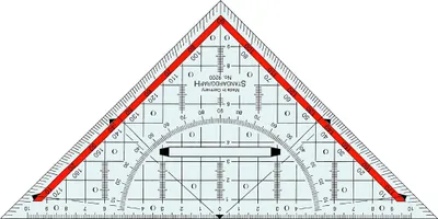 Produktbild von Standardgraph Zeichendreieck TZ-Unterricht 23 cm Winkelskala 180, Rasterlinien