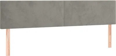 Produktbild von vidaXL Kopfteile Hellgrau 180x5x78/88 cm Samt