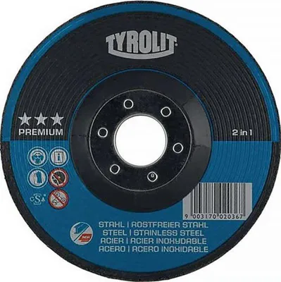 Produktbild von Schruppscheibe PREMIUM D125xS4mm Krnung 30 gekrpft 2in1 Bohrung 22,23 mm