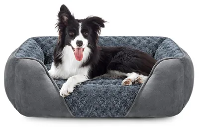 Produktbild von Hundebett Waschbar Grau 76x61x23cm für Mittelgroße Hunde