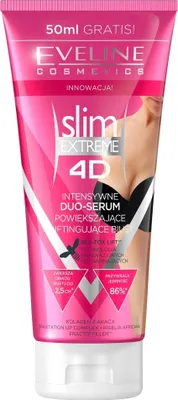 Productafbeelding van Eveline Slim Extreme 4D, Intensieve serum voor het vergroten en verbeteren van de structuur van de borst, 250 ml