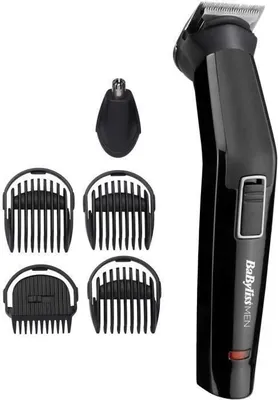 Obrázok produktu pre Strojček na holenie fúzov Babyliss MT725E, multifunkčný strojček pre mužov, 2 príslušenstvá, 3 nadstavce na holenie fúzov (5-6-8 mm), dobíjateľný, 60 minút prevádzky