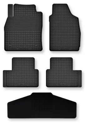 Produktbild von Gummi-Fußmatten + Tunnel für Nissan X-trail IV T33 2022- – 5-tlg, Schwarz, Semi-Universal, angepasst – Wielganizator Semi-Universal