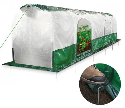 Image de Tunnel en plastique BioGreen Superdome 300 x 70 x 80 cm, film plastique pour serre, transparent/vert