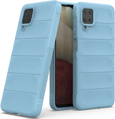Produktbild von Samsung A12 Hülle, Weich TPU Silikon Stossfest Anti-rutsch Schutzhülle für Samsung Galaxy A12 5G Blau