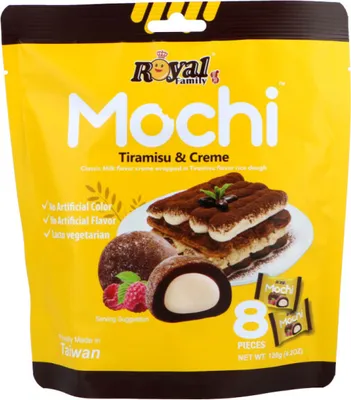 Produktbild von Royal Family Mochi Tiramisu und Creme 8 einzeln verpackte 120g