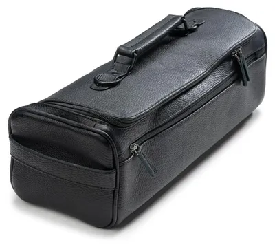 Produktbild von Messerrolltasche Kochmessertasche Messertasche - Büffelleder - Schwarz - Aufrollbar - Für Köche und Küche