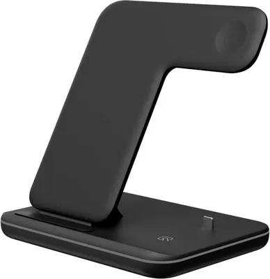 Immagine prodotto di caricatore wireless 3 in 1 15W Stick di ricarica da tavolo per iPhone 8/X iWatch iPod nero