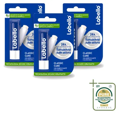 Immagine prodotto di 3 x Balsamo labbra Labello Classic Care - Nutriente e protettivo - 5,5 ml - Confezione risparmio - 3 pezzi