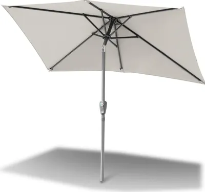Zdjęcie produktu dla Parasol Izrielar 200 x 300 cm, parasol ogrodowy, składany, czasza z powłoką PA, ochrona przed promieniowaniem UV do UPF 50+, bez podstawy, beżowy