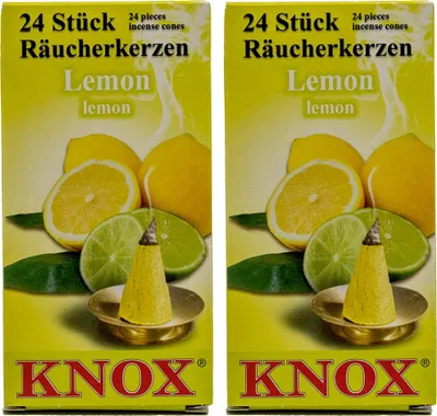 Produktbild von KNOX 2er Set Räucherkerzen Lemon - Inhalt jeweils 24 Stück, Größe M (Standard)