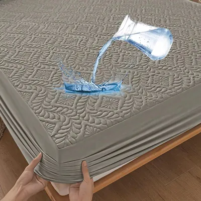 Imagen del producto de Protectores de colchón impermeables, tamaño 160x200 cm, con lujoso diseño 3D
