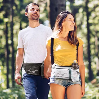 Produktbild von Famanu Hüfttasche mit Flaschenhalter für aktive Damen und Herren - Ideal für Laufen, Radfahren und Wandern