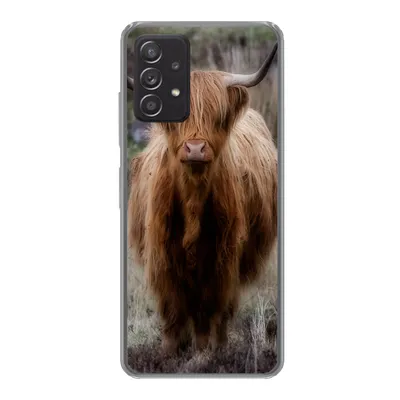 Produktbild von MuchoWow® Handyhülle Schutzhülle Hülle für Samsung Galaxy A53 5G Schottischer Hochländer - Moos - Gras Silikon Softcase Handy Hülle - Schutzabdeckung