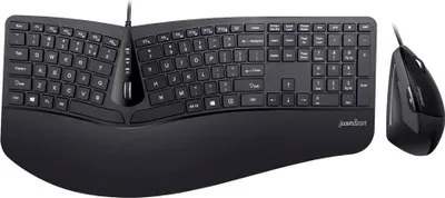 Produktbild von Perixx PERIDUO-505B, DE, Tastatur- und Maus Set, USB-Kabel, ergonomisch, schwarz