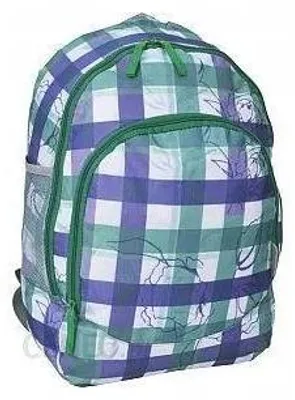 Image de Paso 15-5141E Sac à dos scolaire motif à carreaux vert et violet