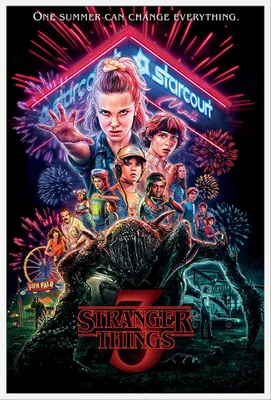 Immagine prodotto di Stranger Things - Poster - Summer of 85 + cornice a incastro, Shinsuke® Maxi in plastica bianca, lastra in acrilico