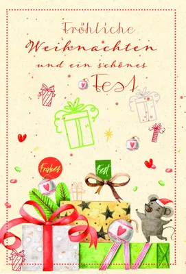 Produktbild von Weihnachten - Zuckerrohrpapier - Glückwunschkarte im Format 11,5 x 17