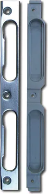 Produktbild von Schließblech U-Form m. PVC-Einlage 190 x 20 x 0,75 mm, rund, verzinkt silber