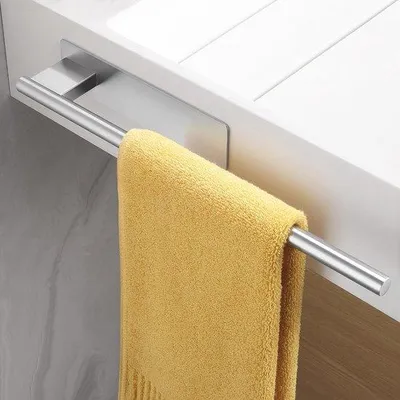 Immagine prodotto di Portasciugamani autoadesivo in acciaio inossidabile da 39 cm per bagno e cucina