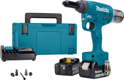 Produktbild von Blindnietsetzgerät MAKITA DRV250RTJ (2 x 5,0 Ah + DC18RC + MAKPAC 3)
