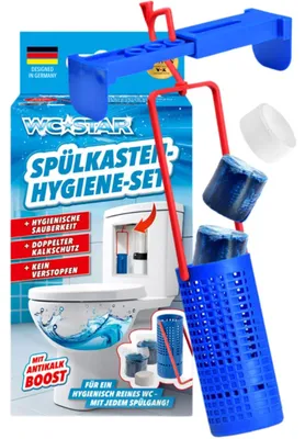 Produktbild von WC-Star Spülkasten-Hygiene-Set für Sauberkeit & Frische vom Spülkasten bis ins WC | WC-Reiniger-Set mit Aktiv-Frische & Antikalk-Boost
