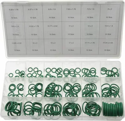 Produktbild von 180 x HNBR O-Ring Set Dichtring Dichtung GRÜN R134a Klimaleitungen Klimaanlage