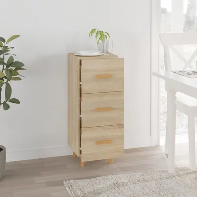 Immagine prodotto di vidaXL Credenza rovere Sonoma 34,5x34x90 cm Materiale a base di legno
