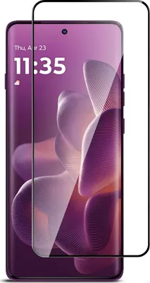 A screen protector is placed over a smartphone.
