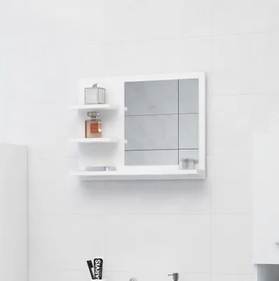 Zdjęcie produktu dla vidaXL Lustro łazienkowe białe 60x10,5x45 cm materiał drewnopochodny