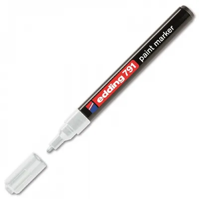 Produktbild von Edding – Paintmarker 791 auf Alkoholbasis, 1–2 mm, weiß | 10 Stück