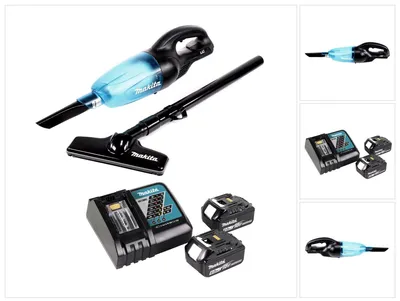 Produktbild von Makita DCL 180 RG B Akku Staubsauger 18 V Schwarz + 2x Akku 6,0 Ah + Ladegerät