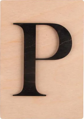 Produktbild von Rayher Hobby Buchstabe P schwarz 10,5x14,8cm Holz