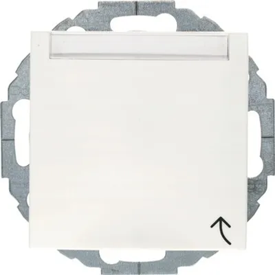 Produktbild von Berker Steckdose SCHUKO mit Klappdeckel und Beschriftungsfeld S.1/B.3/B.7 weiß glänzend, Typ F, Weiß, Duroplast, IP20, 250 V, 16 A