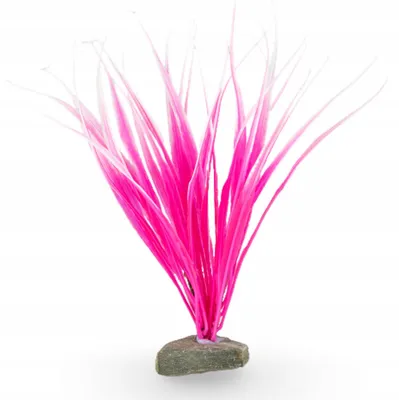 Produktbild von Aquarium Kunstpflanze grün, 25 cm +/- 2 cm, mit Naturstein beschwert, künstliche Aquarium Pflanze für Süßwasserbecken