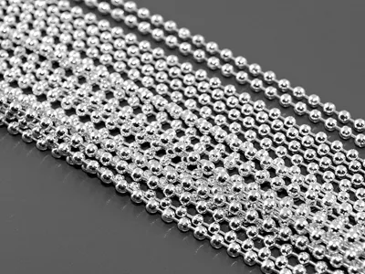 Produktbild von Vintageparts 10 m Kugelkette silberfarben 2 mm