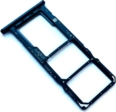 Produktbild von Dual SIM Kartenhalter und Micro-SD Card Fach für Huawei Y7 (2019), Original Ersatzteil, Mitternachtsschwarz