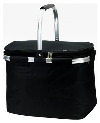 Produktbild von Thermo-Einkaufskorb, XXL Volumen 40 Liter, 45x25x35cm (Schwarz)