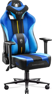 A gaming chair shown from a front-facing diagonal angle.