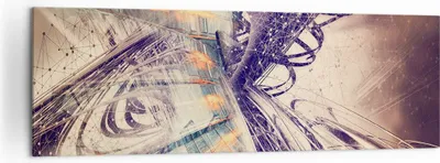 Produktbild von Bild auf Leinwand - Leinwandbild - Abstraktion modern - 160x50cm - Wand Bild - Wanddeko - Leinwanddruck - Bilder - Kunstdruck - Wanddekoration - Leinwand bilder - Wandkunst - AB160x50-4057