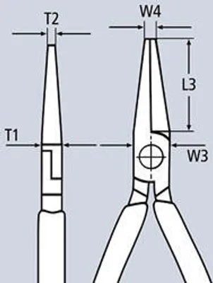 Obrázok produktu pre Knipex 38 95 200, 2,5 mm, 7,3 cm, Oceľ, Modrá, Červená, 200 mm, 207 g