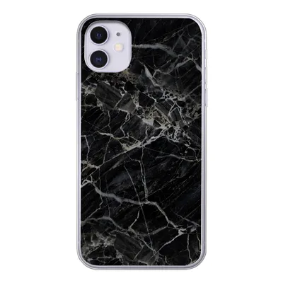 Produktbild von MuchoWow® Handyhülle Schutzhülle Hülle für iPhone 11 Marmor - Schwarz - Weiß Silikon Softcase Handy Hülle - Handytasche