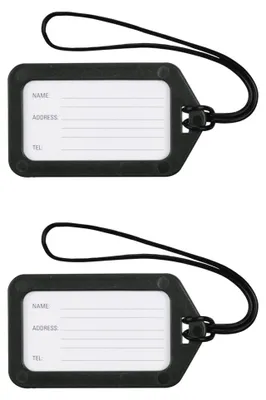Produktbild von Hama Gepäckanhänger 2er-Set, 9 x 5 cm, Schwarz