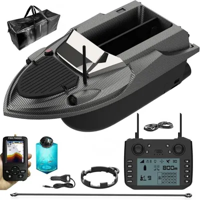 Produktbild von V080 GPS Sonar - RC Futterboot - GPS - Fischfinder Echolot - Reichweite 800 m - Zuladung 3 kg - Doppelmotor - Automatische Rückkehr