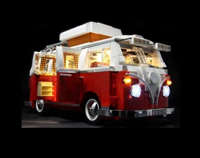 LED Licht Beleuchtungsset Akku Box passend für Lego VW Bus T1 10220 Campingbus – Produktansicht