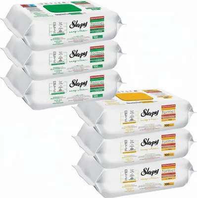 Obrázek produktu pro Sleepy Easy Clean Feuchttücher 3x Grün + 3x Gelb