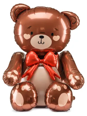 Folienballon Bär, 59 x 88 cm, braun, Aluminium