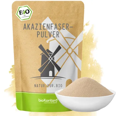 Produktbild von Akazienfaserpulver 1000 g - 90 % Ballaststoffe - bioKontor